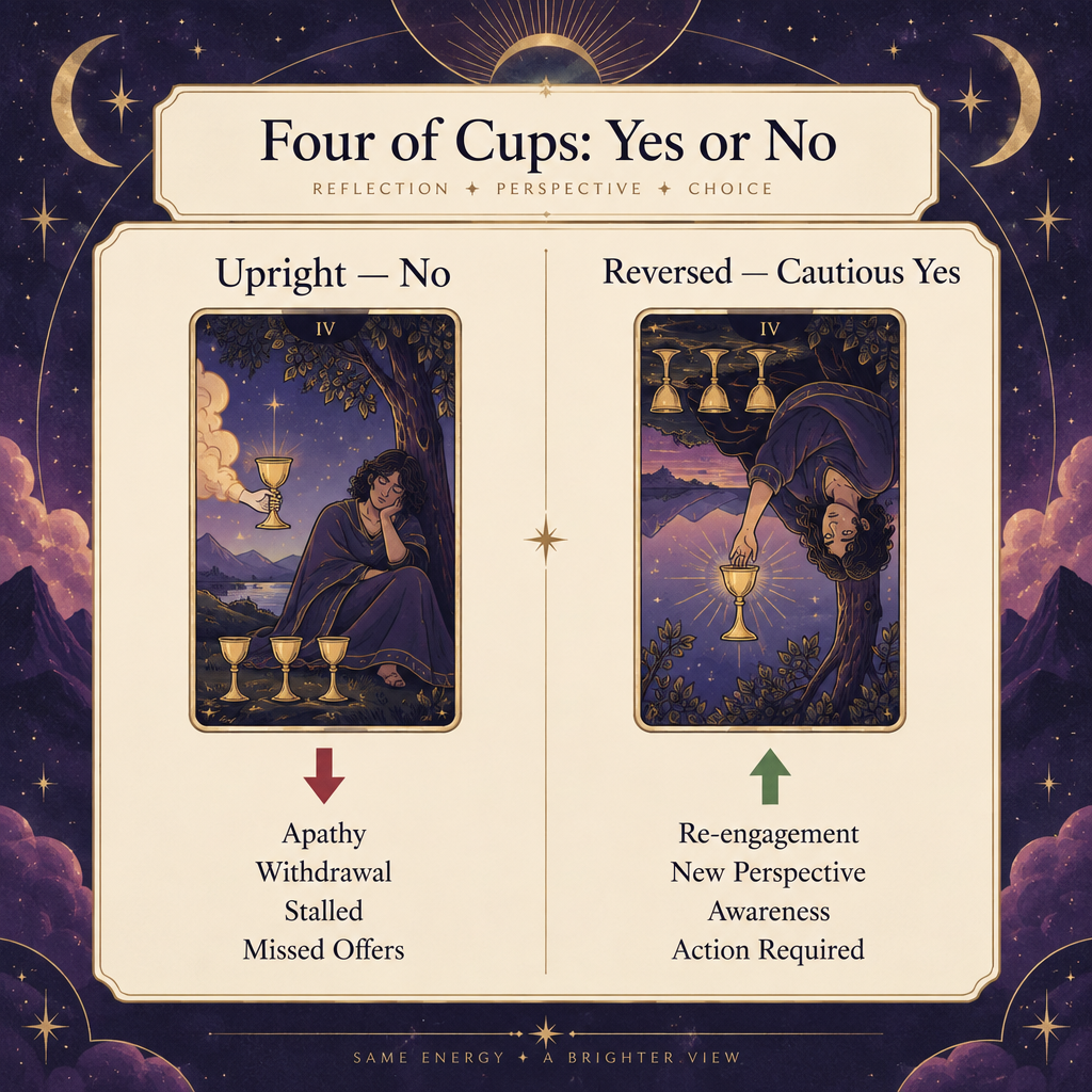 Upright vs Reversed Yes or No Table