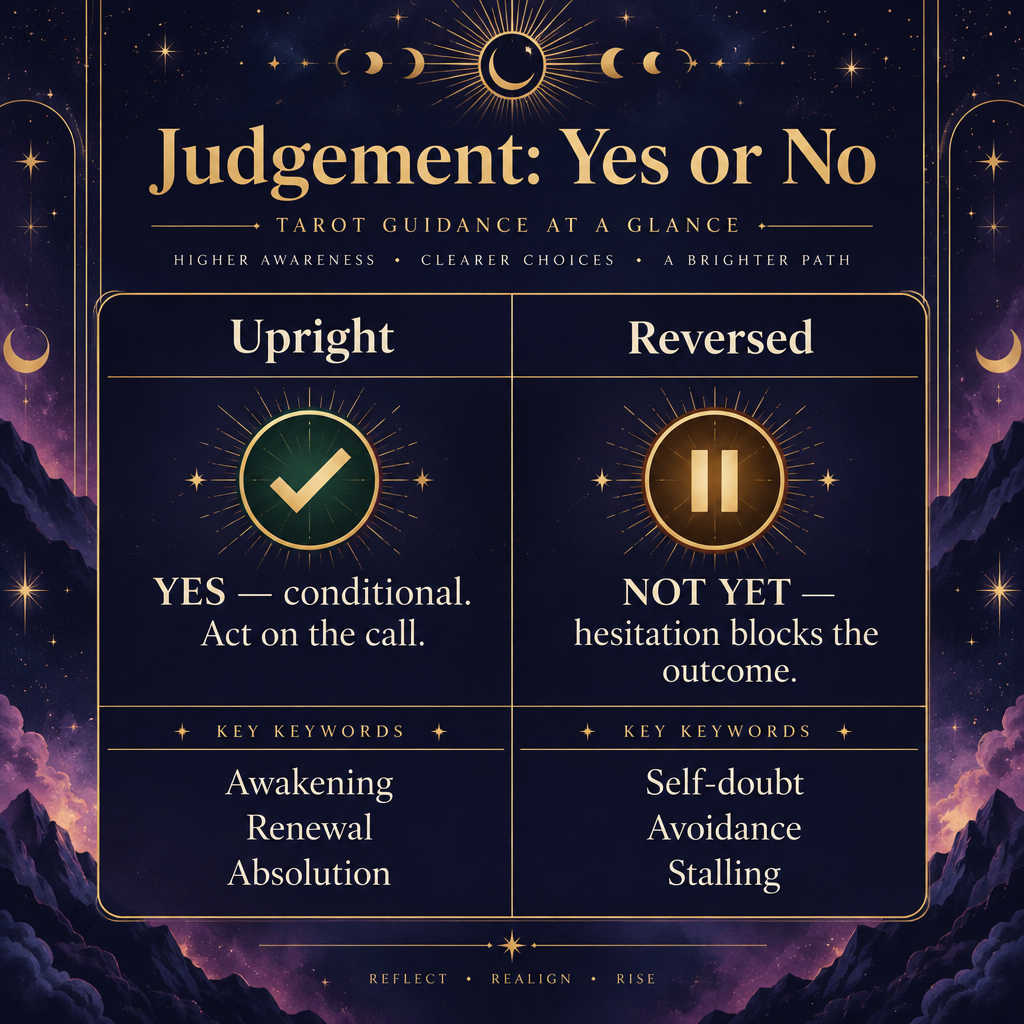Judgement Yes or No Quick Reference Chart