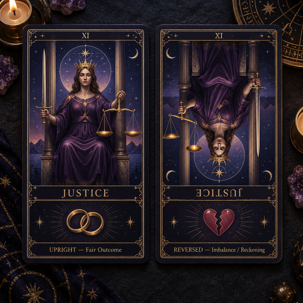 Upright vs Reversed Justice in Love