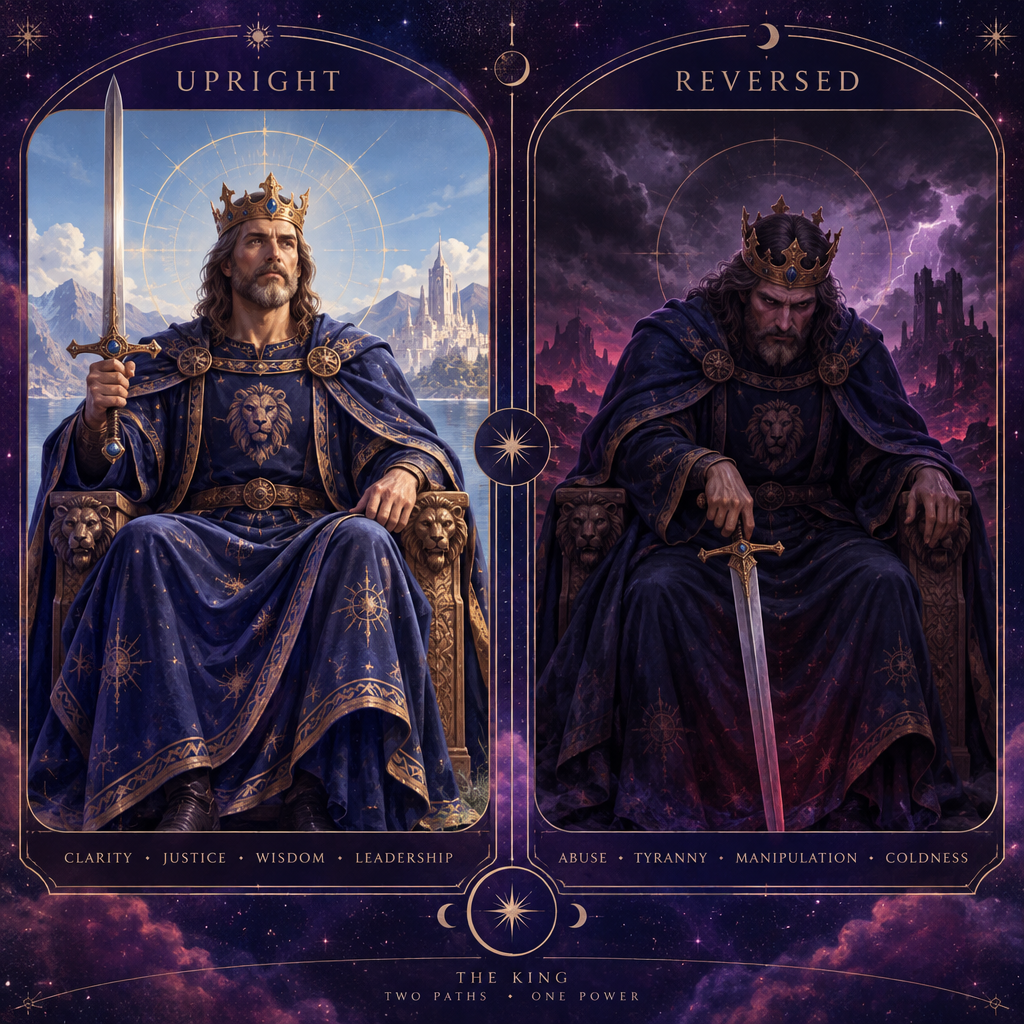 Upright vs Reversed King of Swords Personality