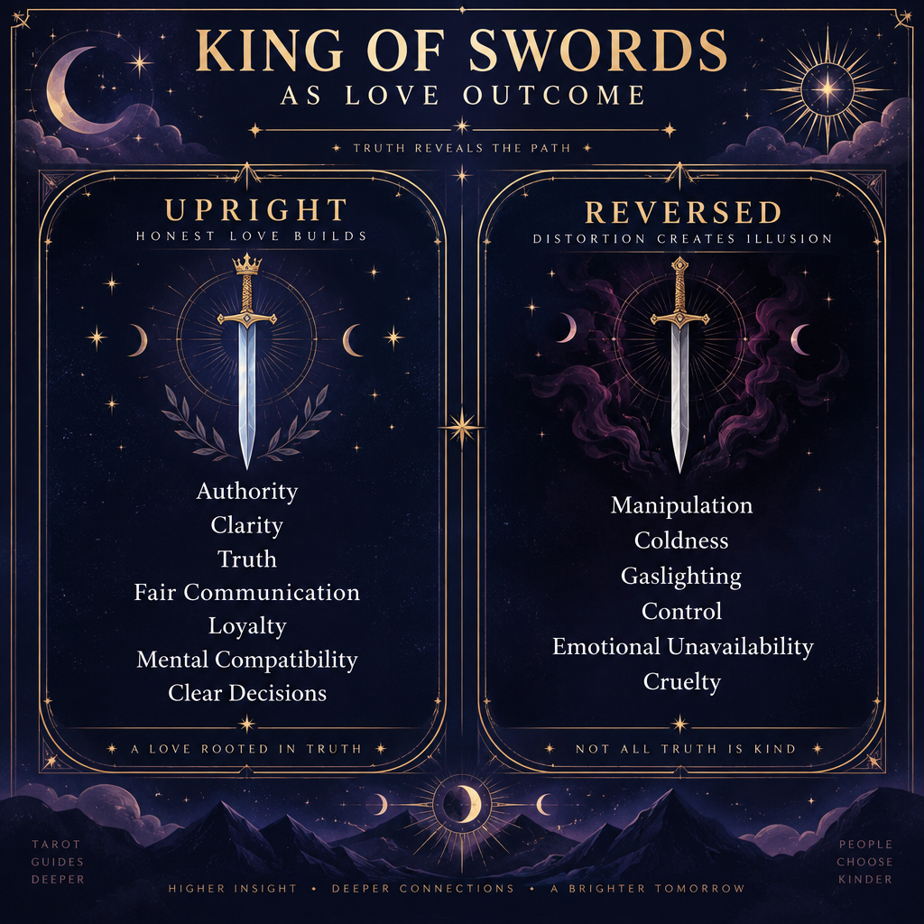 Upright vs Reversed King of Swords Keywords