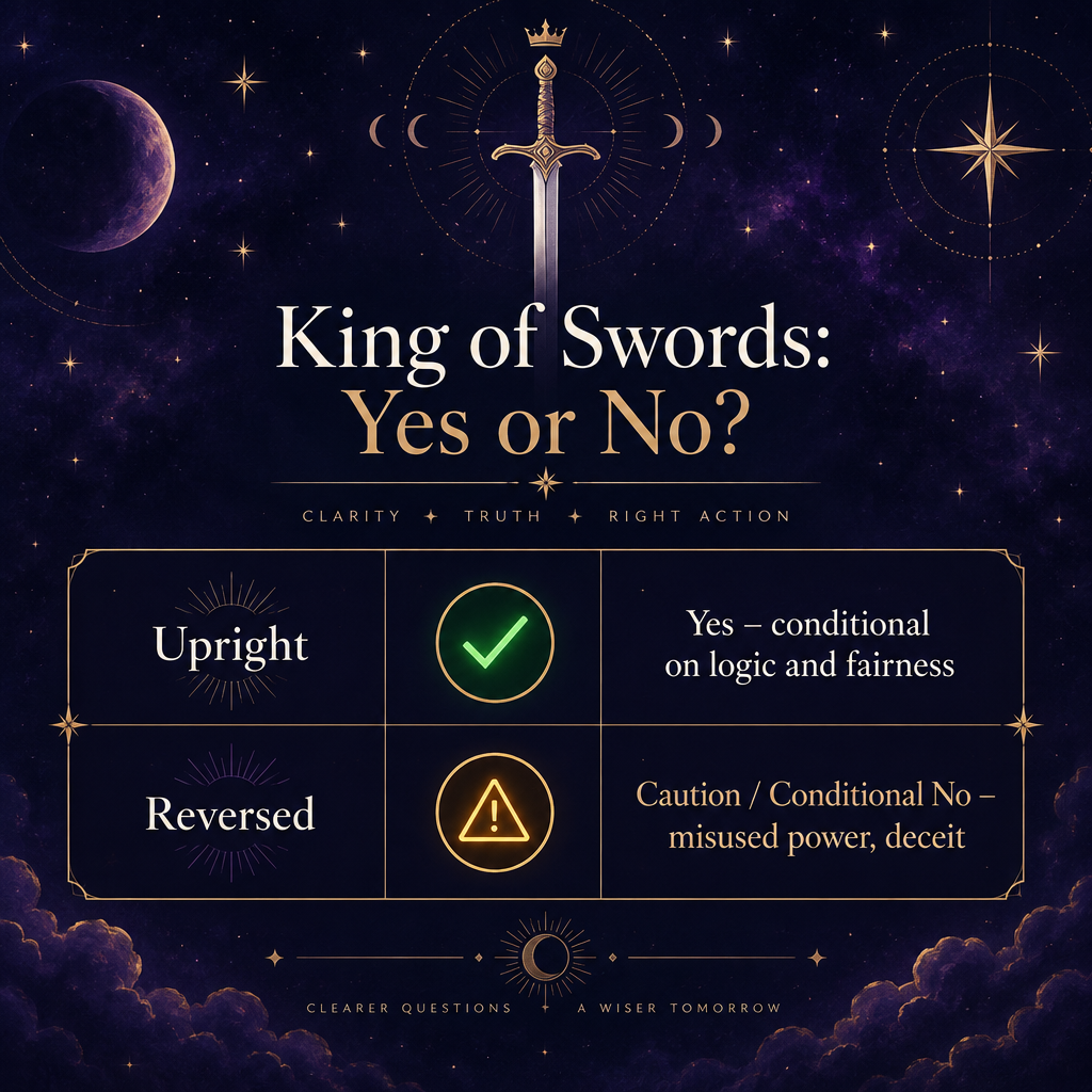 King of Swords Yes or No Table