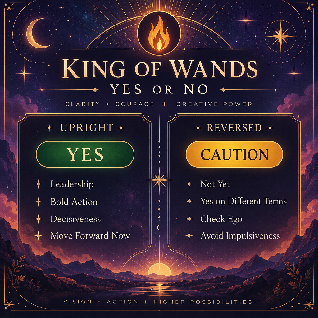 King of Wands Yes or No Chart
