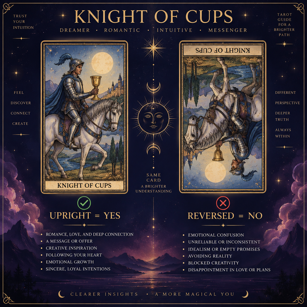 Knight of Cups Yes or No Quick Reference Table