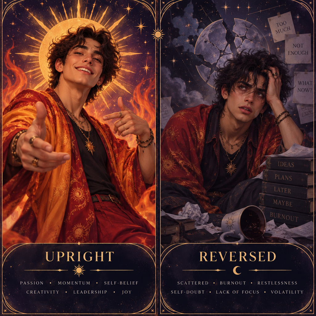 Knight of Wands Upright vs Reversed Personality