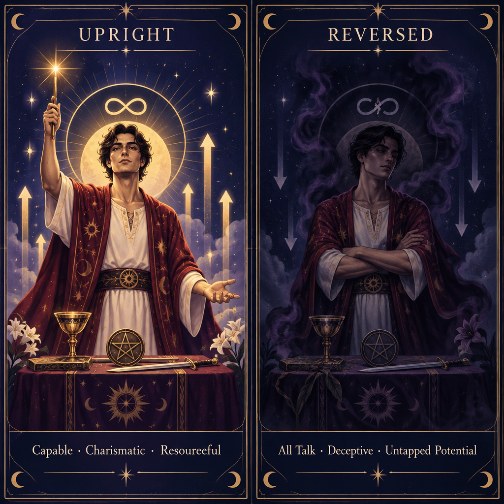Upright vs Reversed Magician Perception Comparison