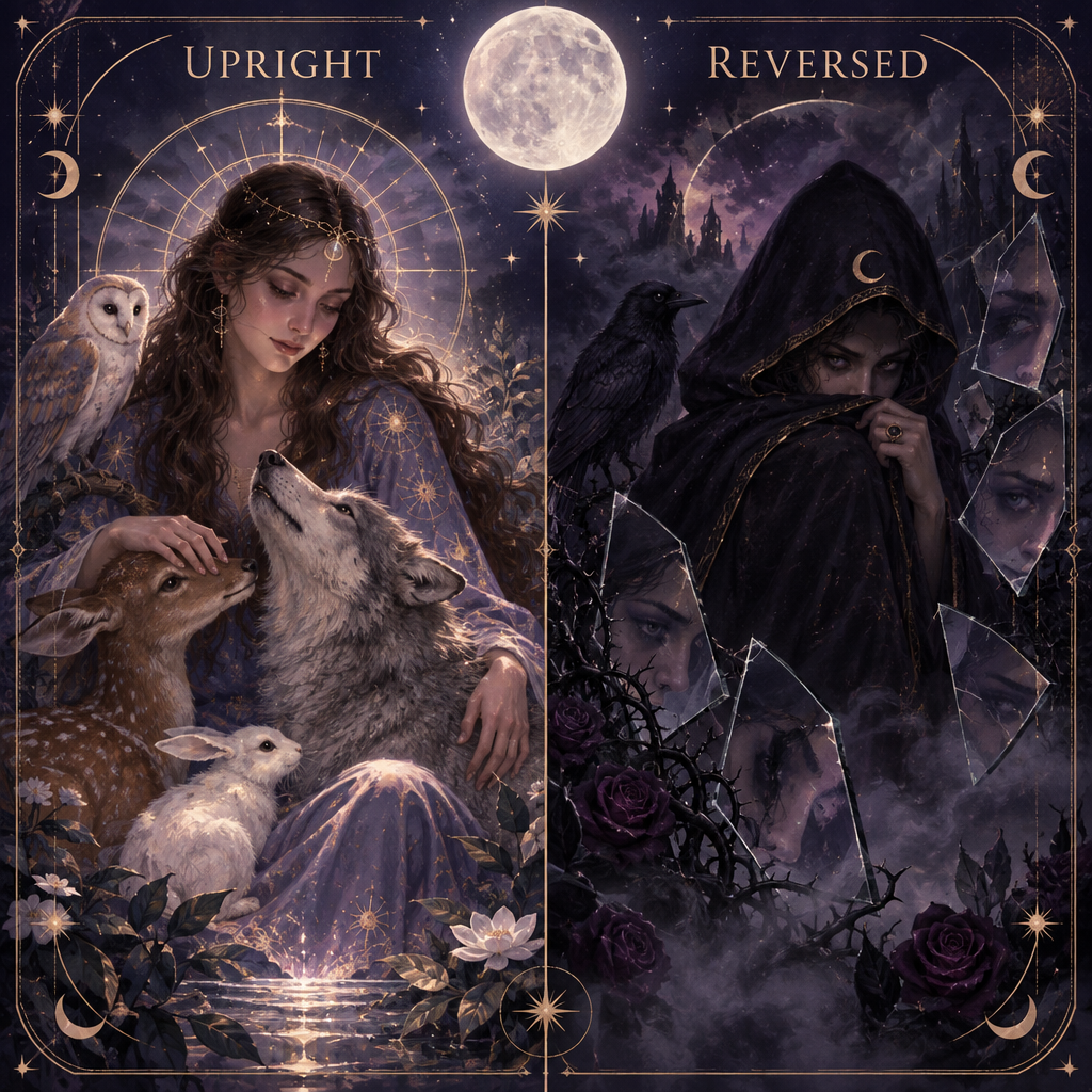 Upright vs Reversed Moon Personality