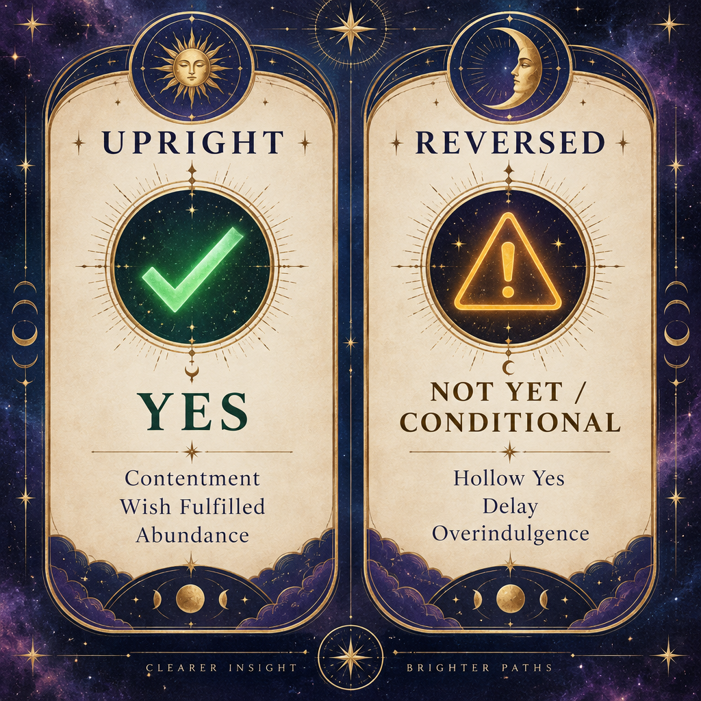 Nine of Cups Yes or No Quick Reference