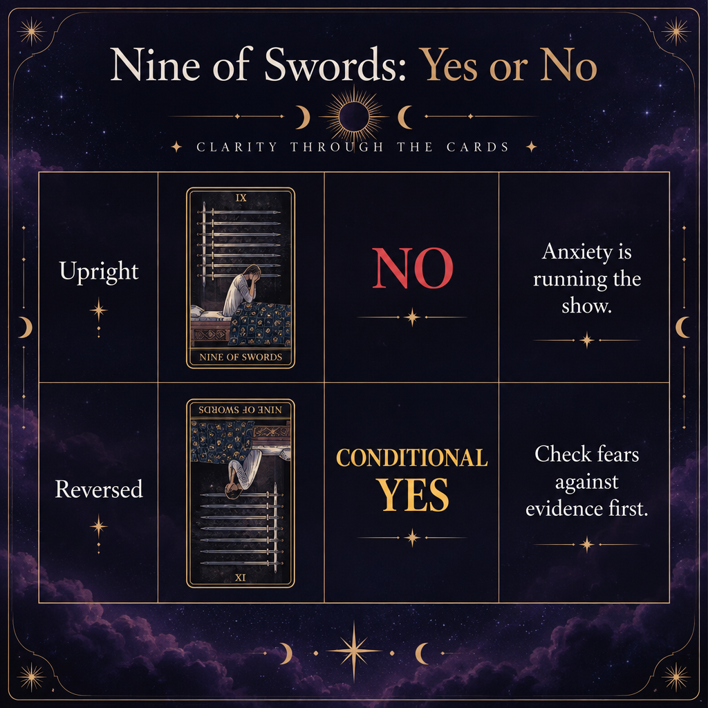 Nine of Swords Yes or No Table