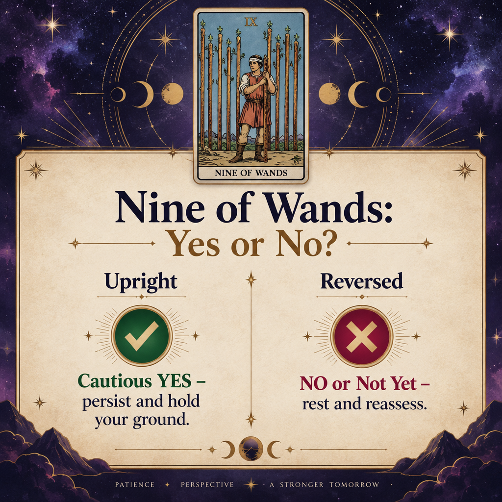 Nine of Wands Yes or No Quick Reference Table