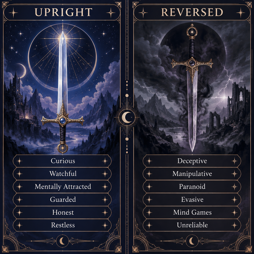 Upright vs Reversed Page of Swords Feelings