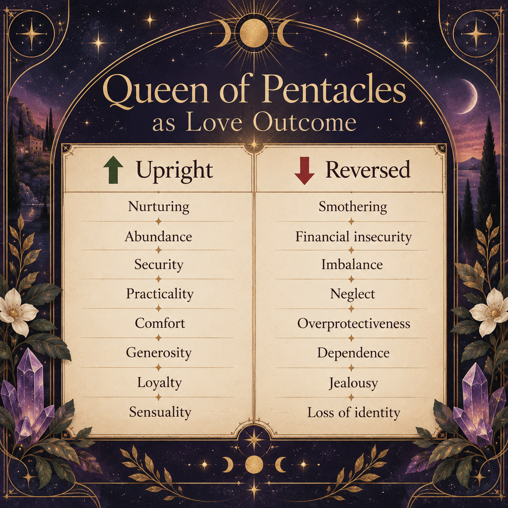 Upright vs Reversed Meanings Table
