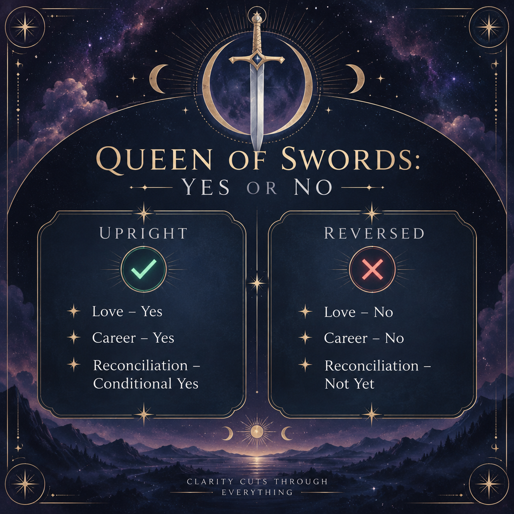 Queen of Swords Yes or No Chart