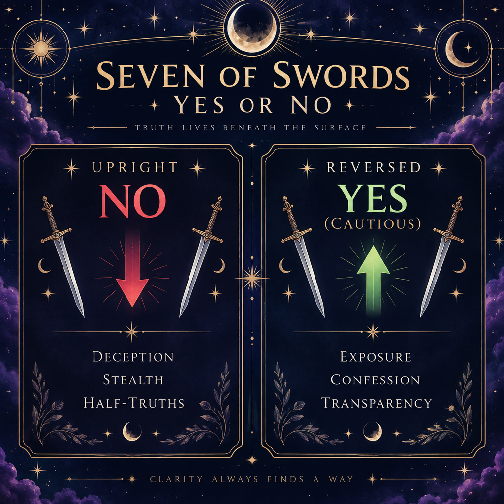 Seven of Swords Yes or No Quick Reference