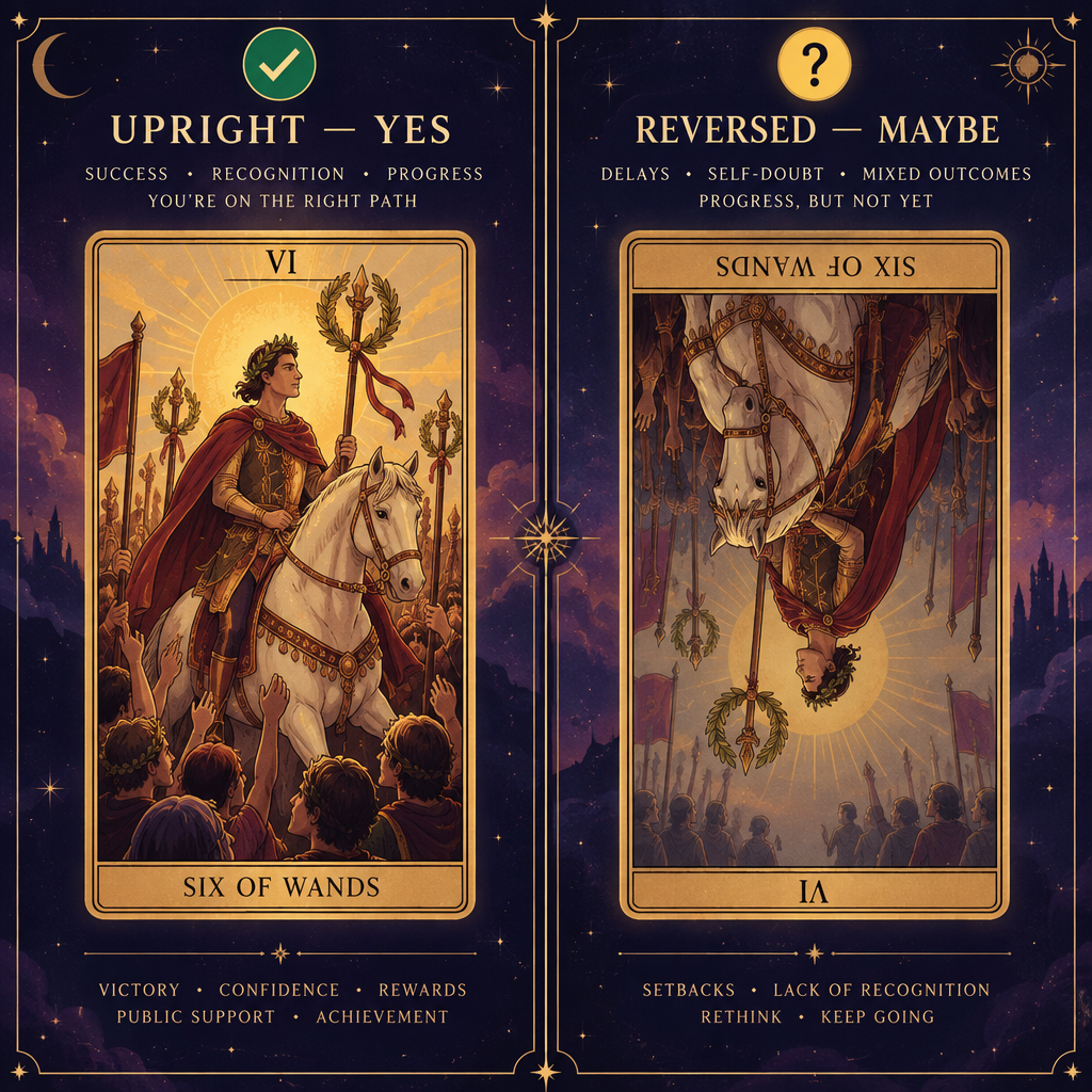 Six of Wands Yes or No Chart