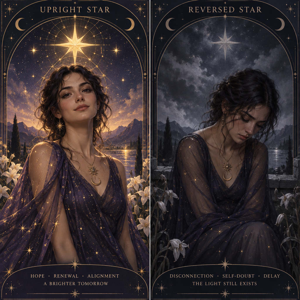 Upright vs Reversed Star Person