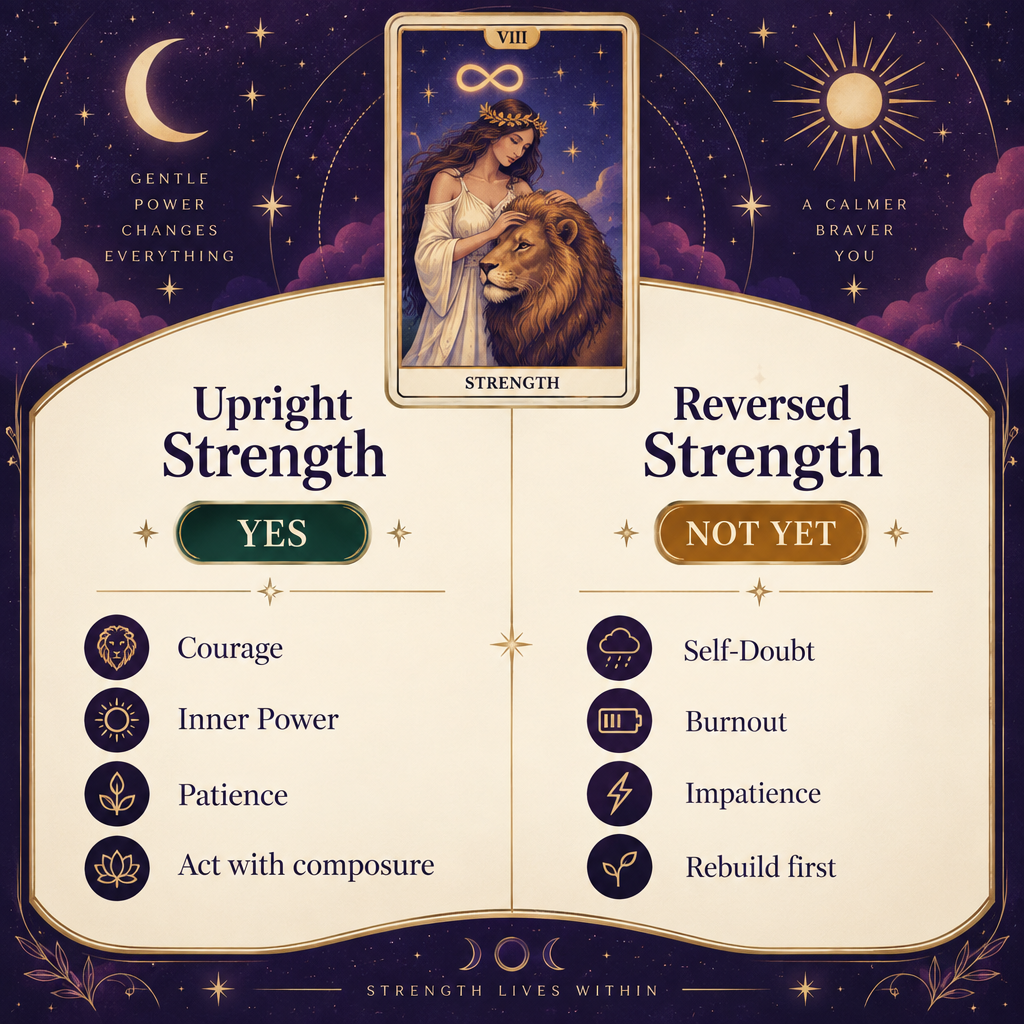 Upright vs Reversed Strength Yes or No Chart