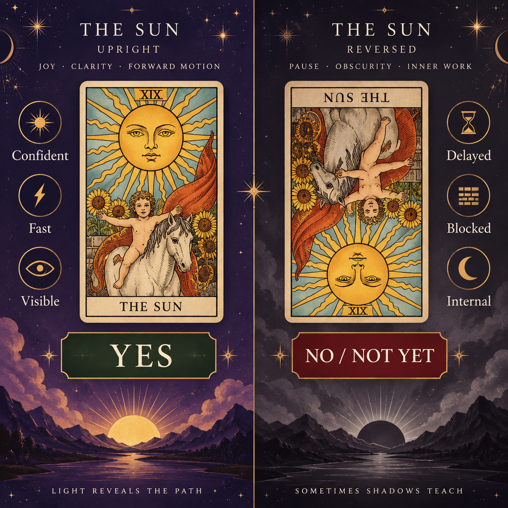 Sun Upright vs Reversed Yes or No