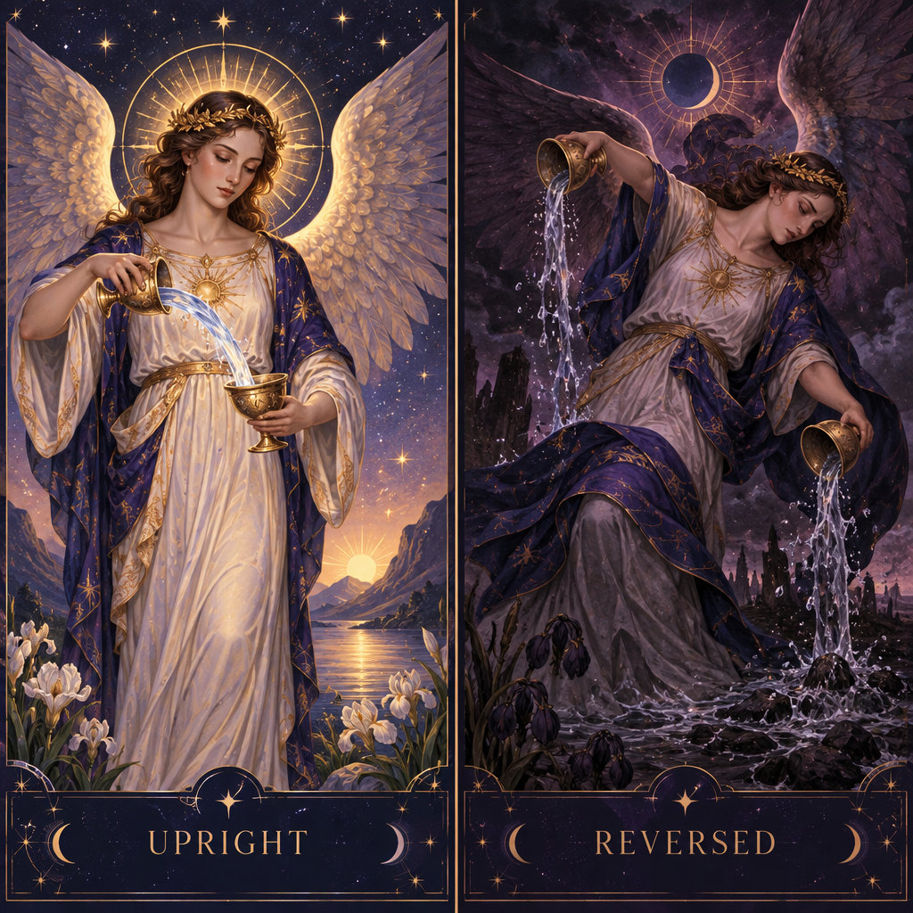 Temperance Upright vs Reversed Person
