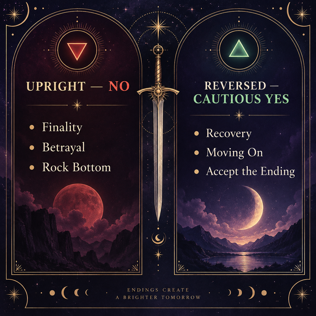 Ten of Swords Yes or No Chart
