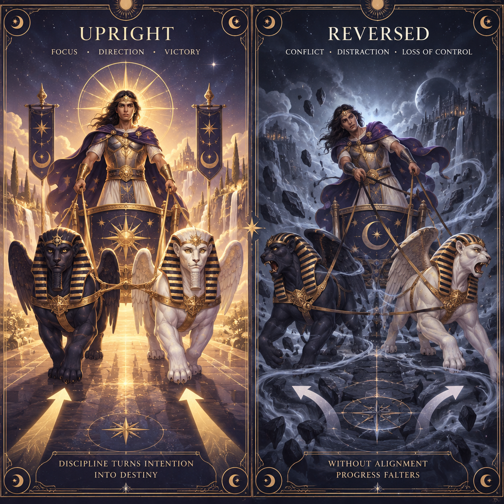 Upright vs Reversed Chariot Feelings