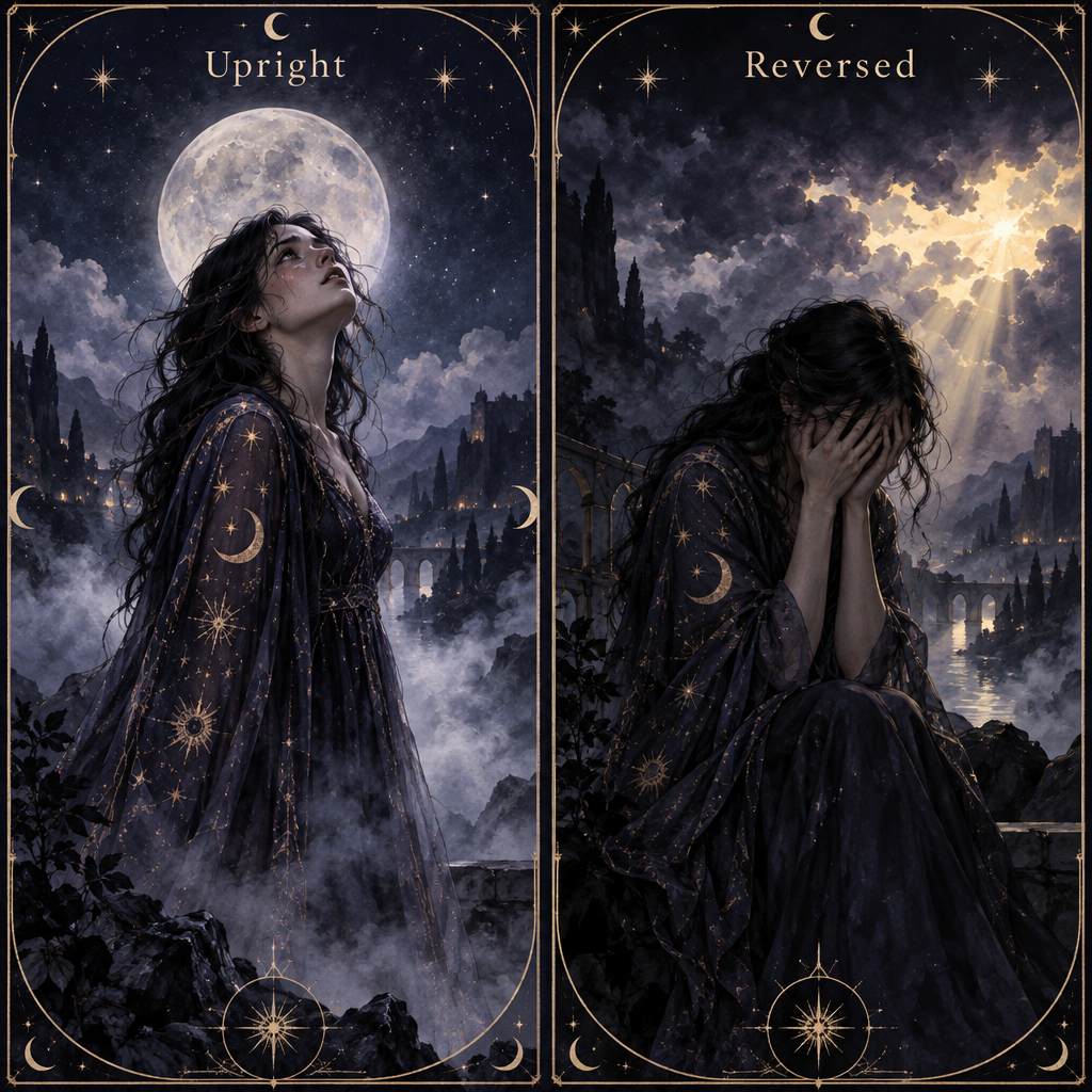 Upright vs Reversed Moon Feelings