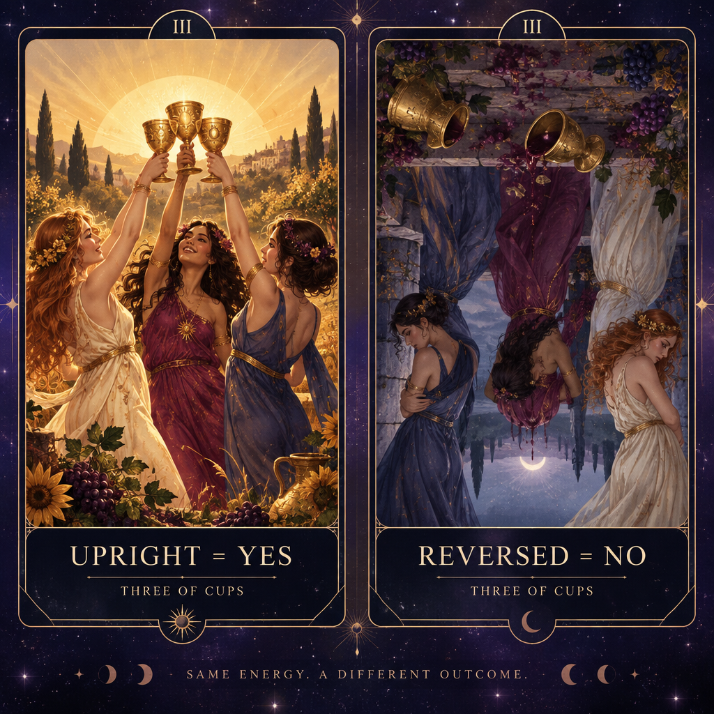 Upright vs Reversed Yes or No Verdict