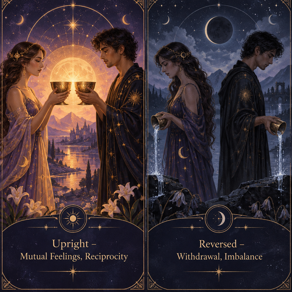 Upright vs Reversed Two of Cups Feelings
