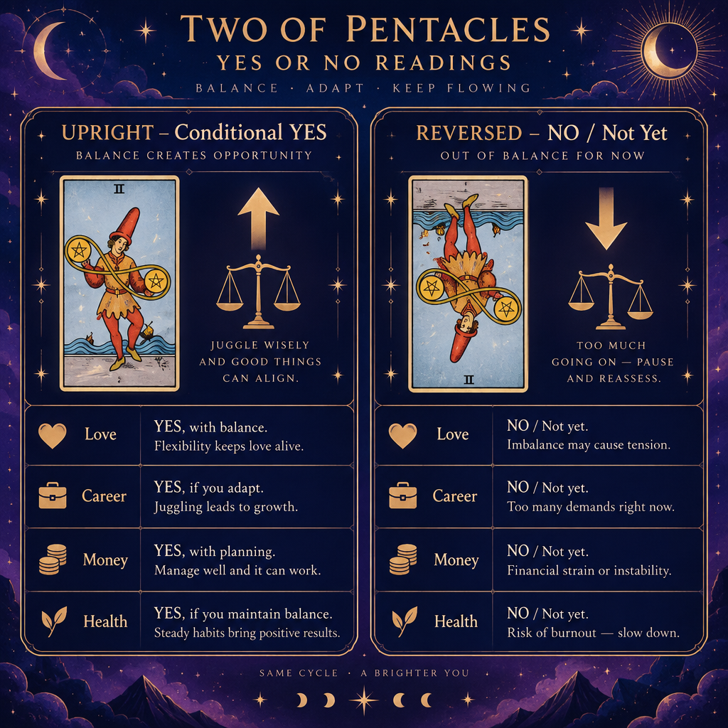 Upright vs Reversed Yes or No Verdict