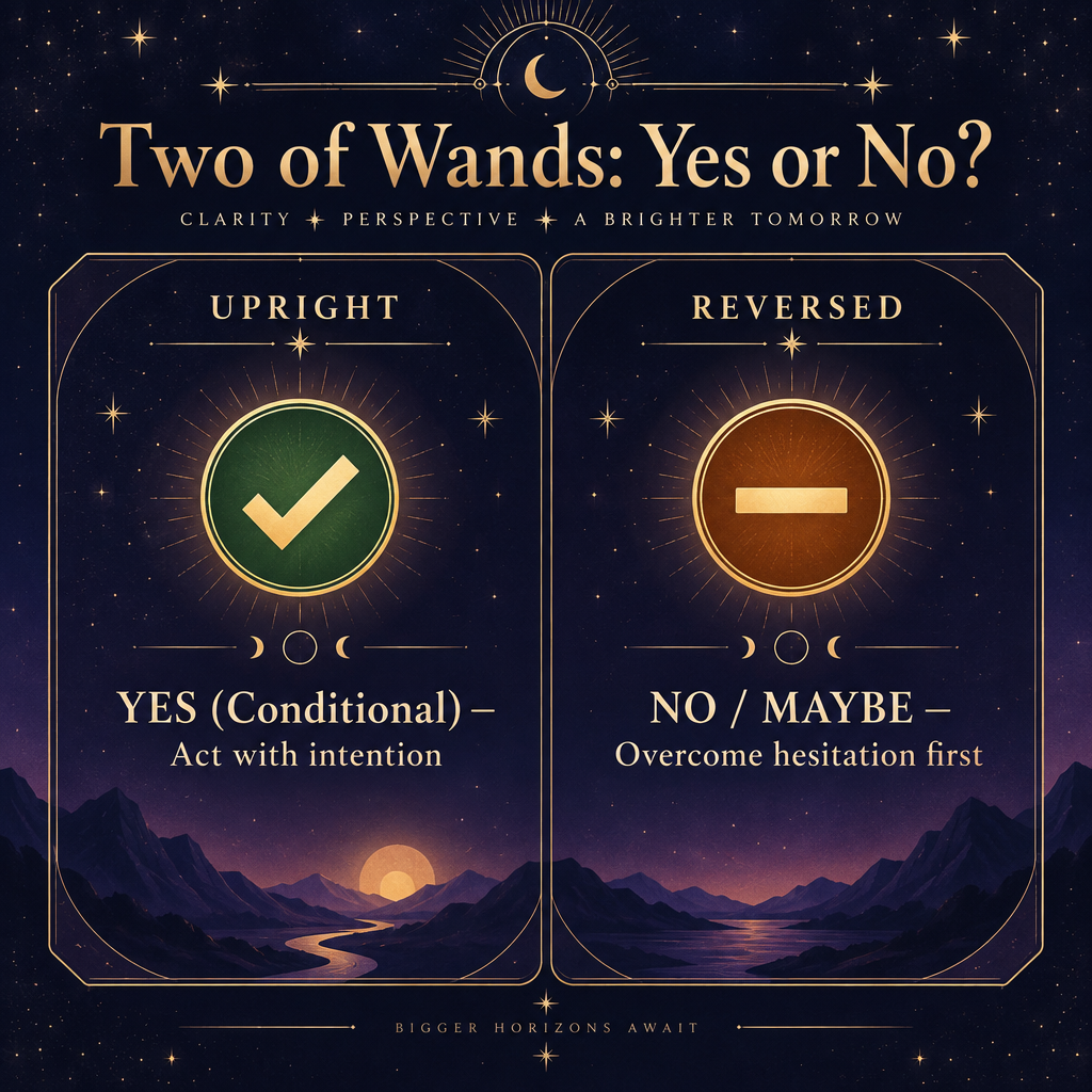 Upright vs Reversed Yes/No Verdict Table