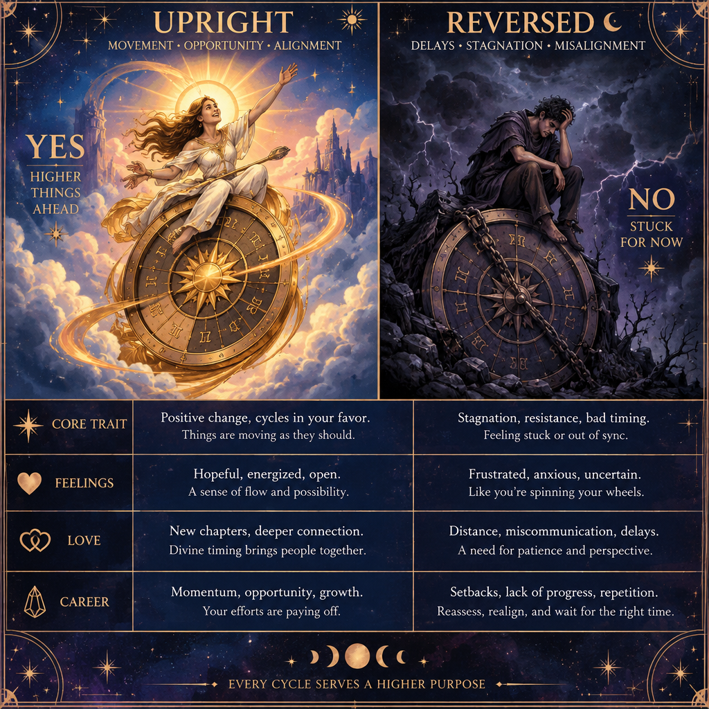 Wheel of Fortune Upright vs Reversed Personality